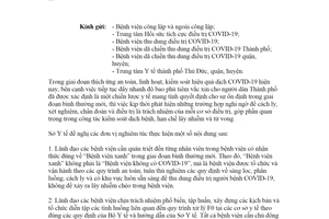 Công văn 8642/SYT-NVY 2021 sẵn sàng thu dung người bệnh COVID19 Hồ Chí Minh