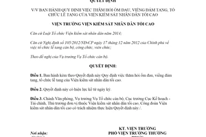 Quyết định 396/QĐ-VKSTC 2021 thăm hỏi ốm đau của Viện kiểm sát nhân dân tối cao