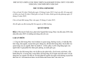 Quyết định 1970/QĐ-TTg 2021 Chiến lược phát triển Ngành Khí tượng Thủy văn đến 2030