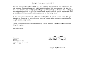 Công văn 12367/BGTVT-VP 2021 thống kê số lượng hồ sơ tài liệu theo Quyết định 458/QĐ-TTg