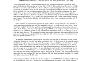 Công văn 9963/BYT-DP 2021 tăng cường công tác phòng chống dịch COVID19