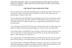 Quyết định 4635/QĐ-UBND 2021 thủ tục hành chính về Thi đua của Sở Nội vụ tỉnh Bình Định