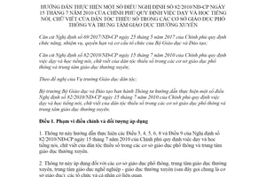 Thông tư 32/2021/TT-BGDĐT hướng dẫn thực hiện Nghị định 82/2010/NĐ-CP