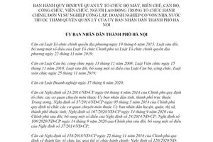 Quyết định 25/2021/QĐ-UBND quản lý tổ chức bộ máy biên chế trong tổ chức hành chính Hà Nội