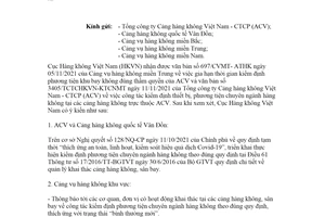 Công văn 5415/CHK-QLC 2021 kiểm định phương tiện chuyên ngành hàng không tại sân bay