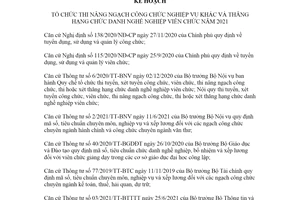 Kế hoạch 138/KH-VKSTC 2021 thi nâng ngạch công chức thăng hạng chức danh nghề nghiệp viên chức