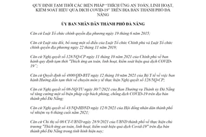 Quyết định 3779/QĐ-UBND 2021 biện pháp Thích ứng an toàn linh hoạt dịch COVID19 Đà Nẵng