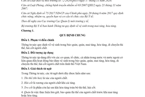 Thông tư 21/2021/TT-BYT vệ sinh trong mai táng hỏa táng