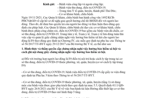 Công văn 9000/SYT-NVY 2021 giải quyết chế độ bảo hiểm xã hội người lao động là F0 Hồ Chí Minh