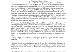 Công văn 4098/UBND-VX 2021 Chiến dịch bảo vệ người thuộc nhóm nguy cơ Hồ Chí Minh