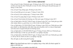 Quyết định 2069/QĐ-TTg 2021 Danh mục dịch vụ sự nghiệp công cơ bản ngành Tư pháp