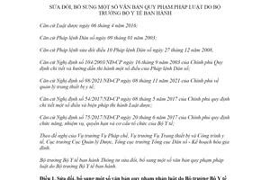 Thông tư 23/2021/TT-BYT sửa đổi một số văn bản quy phạm pháp luật