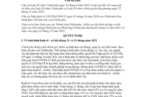 Nghị quyết 155/NQ-CP 2021 phiên họp Chính phủ thường kỳ tháng 11