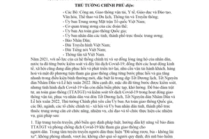 Công điện 1725/CĐ-TTg 2021 bảo đảm trật tự an toàn giao thông trong dịp Tết Dương lịch 2022