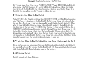 Công văn 4628/BTP-BTTP 2021 tổ chức Đại hội Đại biểu công chứng viên toàn quốc lần II