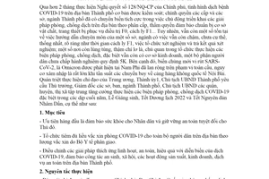 Chỉ thị 25/CT-UBND 2021 tăng cường thực hiện biện pháp phòng chống COVID19 Hà Nội