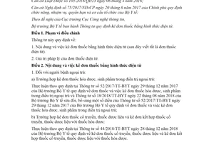 Thông tư 27/2021/TT-BYT kê đơn thuốc bằng hình thức điện tử