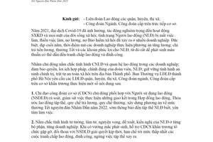 Công văn 692/LĐLĐ 2021 ổn định Quan hệ Lao động dịp cuối năm Liên đoàn Lao động Hà Nội