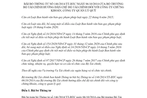 Thông tư 114/2021/TT-BTC bãi bỏ Thông tư 146/2014/TT-BTC tài chính công ty chứng khoán