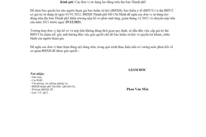 Công văn 4291/BHXH-QLT 2021 trích nộp bảo hiểm y tế Bảo hiểm Hồ Chí Minh 2022