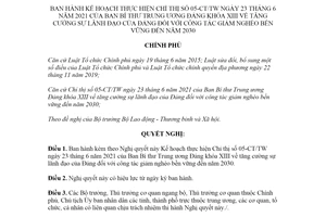 Nghị quyết 160/NQ-CP 2021 Kế hoạch thực hiện Chỉ thị 05-CT/TW giảm nghèo bền vững