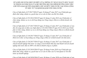 Thông tư 119/2021/TT-BTC sửa đổi Thông tư 83/2018/TT-BTC chuyển giao chủ sở hữu Nhà nước