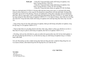 Công văn 1684/KCB-QLCL&CĐT 2021 tăng cường giám sát  chất lượng xét nghiệm SARS CoV 2