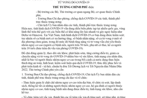 Công điện 1815/CĐ-TTg 2021 quản lý bảo vệ người thuộc nhóm nguy cơ cao mắc COVID19