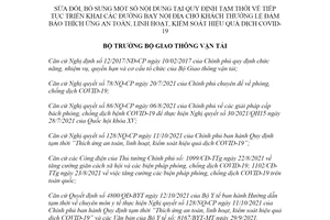 Quyết định 2233/QĐ-BGTVT 2021 triển khai đường bay nội địa thích ứng an toàn COVID19