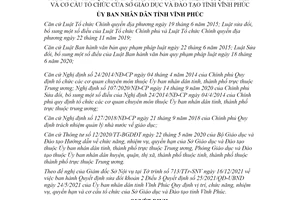 Quyết định 68/2021/QĐ-UBND sửa đổi Quyết định 25/2021/QĐ-UBND Vĩnh Phúc