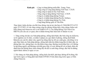 Công văn 6124/CHK-QLC 2021 tăng cường phòng chống dịch tiêm chủng SARS CoV 2