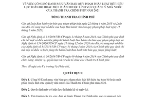 Quyết định 02/QĐ-TTCP 2022 văn bản hết hiệu lực quản lý Thanh tra Chính phủ 2021