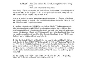 Công văn 5173/VKSTC-V11 2021 giải đáp vướng mắc qua tổng kết công tác năm