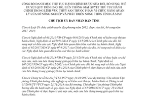 Quyết định 06/QĐ-UBND 2022 công bố thủ tục hành chính thủy sản Sở Nông nghiệp Cà Mau