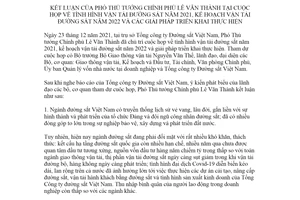 Thông báo 04/TB-VPCP 2022 kết luận tình hình vận tải đường sắt 2021