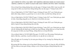 Thông tư 42/2021/TT-BGTVT điều tiết khống chế bảo đảm an toàn giao thông