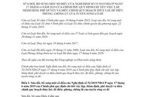 Nghị định 05/2022/NĐ-CP sửa đổi Nghị định 53/2019/NĐ-CP quy hoạch thủy lợi