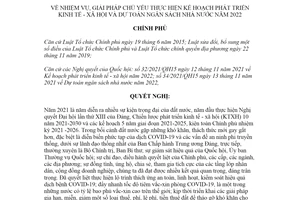 Nghị quyết 01/NQ-CP 2022 giải pháp thực hiện Kế hoạch phát triển kinh tế xã hội