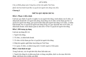 Luật Bảo vệ quyền lợi người tiêu dùng 2023 19/2023/QH15 mới nhất