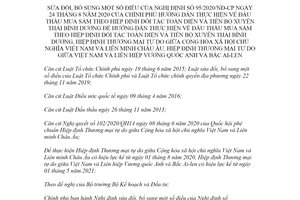 Nghị định 09/2022/NĐ-CP sửa đổi Nghị định 95/2020/NĐ-CP đấu thầu Hiệp định Thái Bình Dương