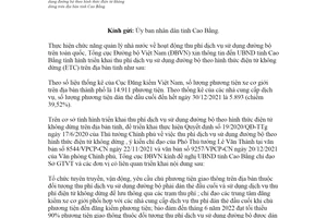 Công văn 229/TCĐBVN-KHCN,MT&HTQT 2022 thu phí đường bộ điện tử không dừng Cao Bằng