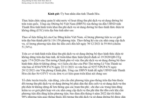 Công văn 233/TCĐBVN-KHCN,MT&HTQT 2022 thu phí đường bộ điện tử không dừng Thanh Hóa