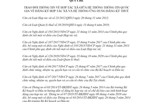 Quy chế 01/2022/QCLT-BTC-BKHĐT 2022 trao đổi thông tin đăng ký hợp tác xã