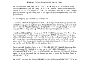 Công văn 434/BTC-CST 2022 chi phí cấp giấy chứng nhận đăng kiểm