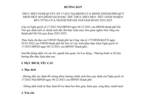 Hướng dẫn 211/HD-SLĐTBXH 2022 thực hiện Nghị quyết 17/2021/NQ-HĐND Hà Nội