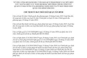 Quyết định 07/QĐ-UBND 2022 văn bản hết hiệu lực thuộc Hội đồng Tân Bình Hồ Chí Minh 2021