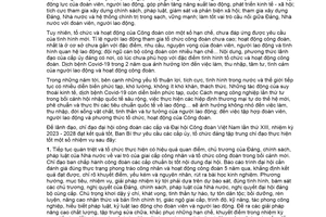 Chỉ thị 13-CT/TW 2022 lãnh đạo đại hội công đoàn các cấp