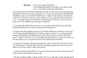 Công văn 268/UBND-VX 2022 dạy học trực tiếp tại các cơ sở giáo dục sau Tết Hồ Chí Minh