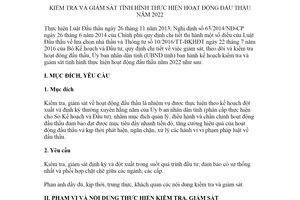 Kế hoạch 347/KH-UBND 2022 giám sát tình hình hoạt động đấu thầu Bến Tre