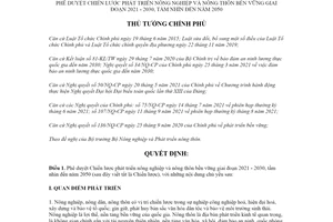 Quyết định 150/QĐ-TTg 2022 Chiến lược phát triển nông nghiệp và nông thôn bền vững